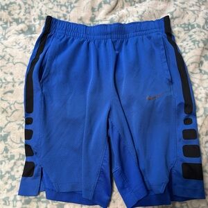 Nike Men's Blue and Black Athletic Shorts